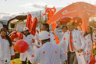 Employees of Lycored celebrating